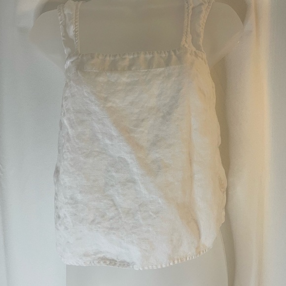 Madewell Sleeveless 100% Linen wrap top, white, size 2 women’s - Picture 3 of 7